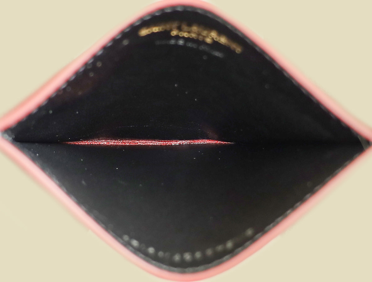 YSL Burgundy Cassandre Matelasse Card Case