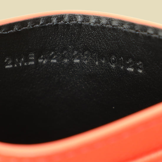 YSL Coral Red Cassandre Matelasse Card Case