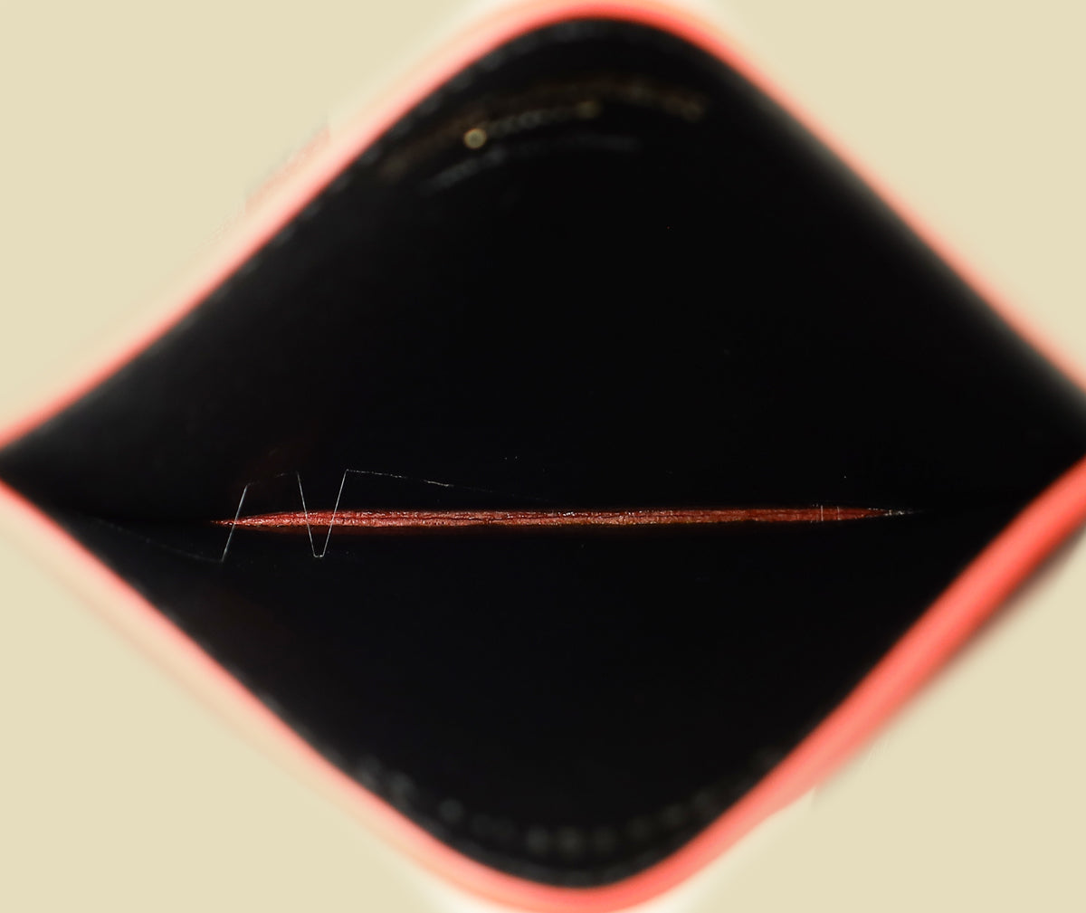 YSL Coral Red Cassandre Matelasse Card Case