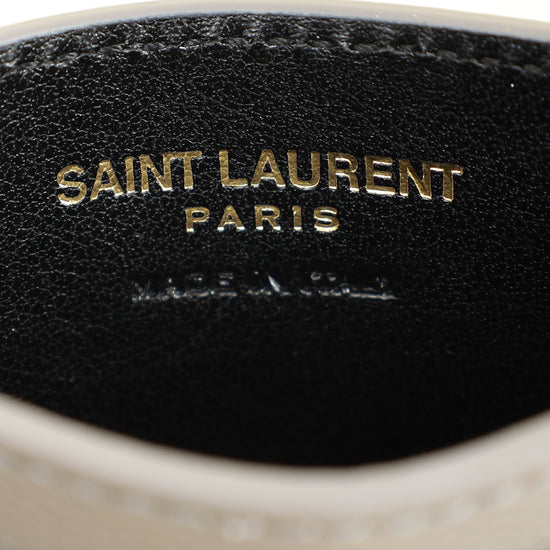 YSL Grey Cassandre Matelasse Card Case