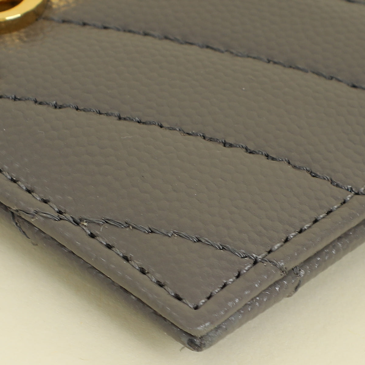 YSL Grey Cassandre Matelasse Card Case