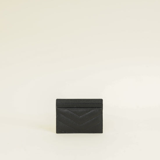 YSL Black Cassandre Matelasse Card Case