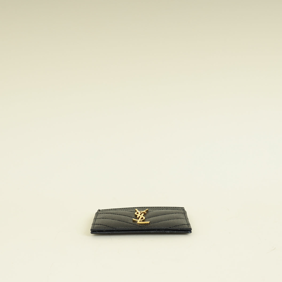 YSL Black Cassandre Matelasse Card Case