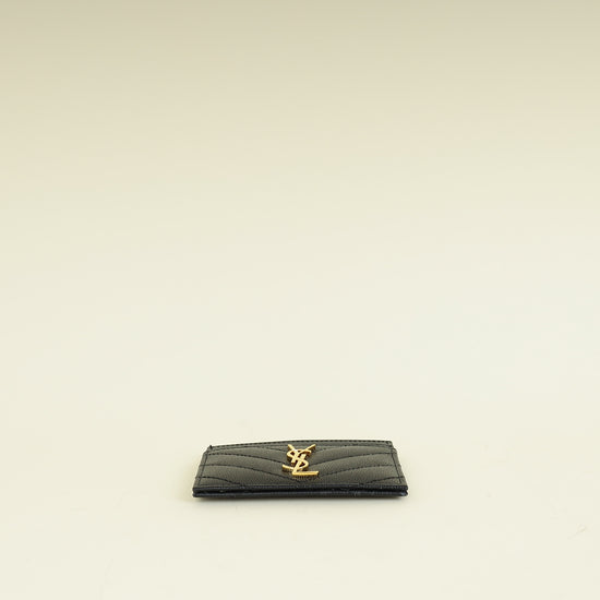 YSL Black Cassandre Matelasse Card Case
