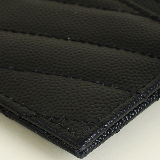 YSL Black Cassandre Matelasse Card Case
