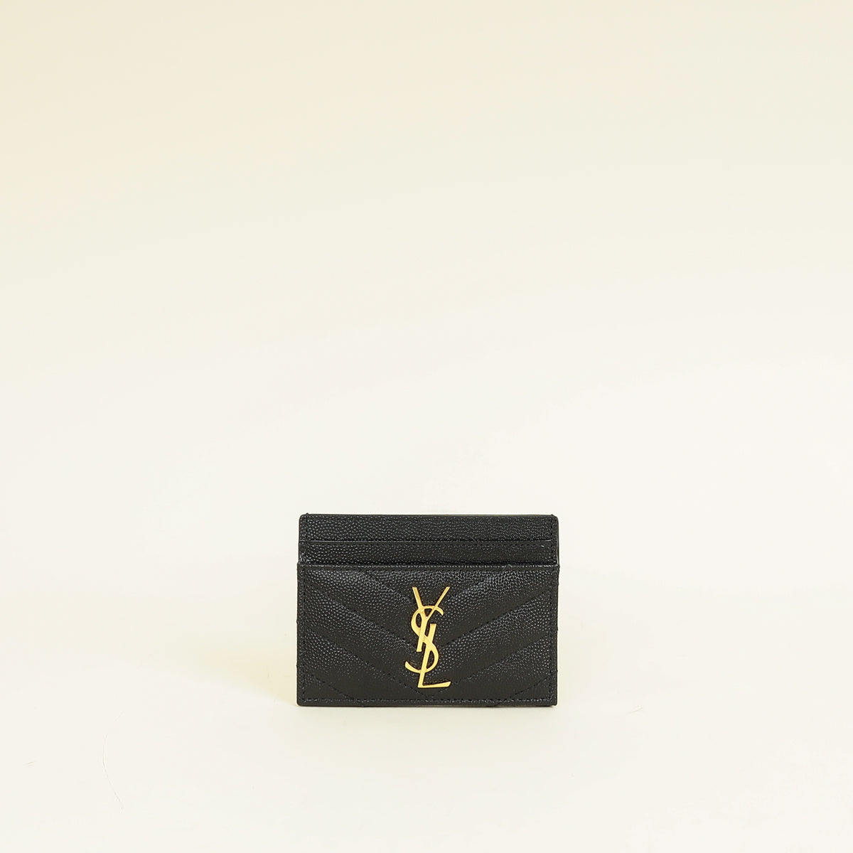 YSL Black Cassandre Matelasse Card Case