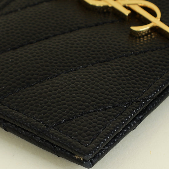YSL Black Cassandre Matelasse Card Case