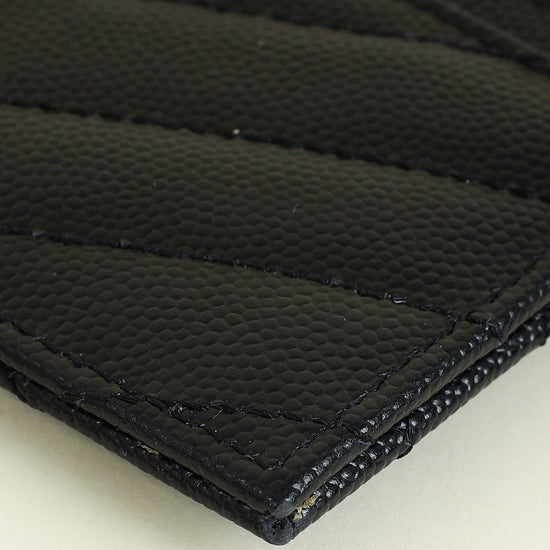 YSL Black Cassandre Matelasse Card Case