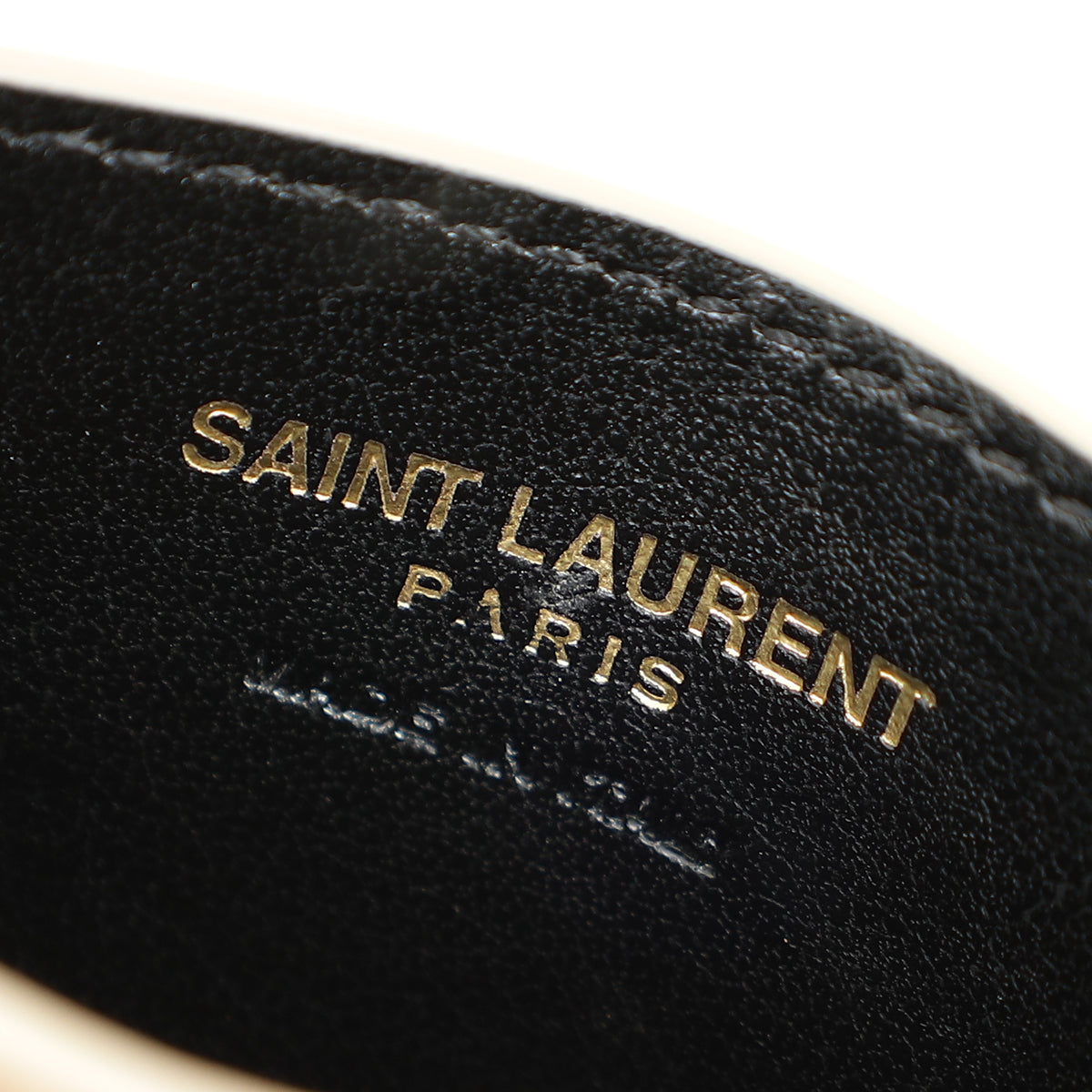YSL Beige Cassandre Matelasse Card Case