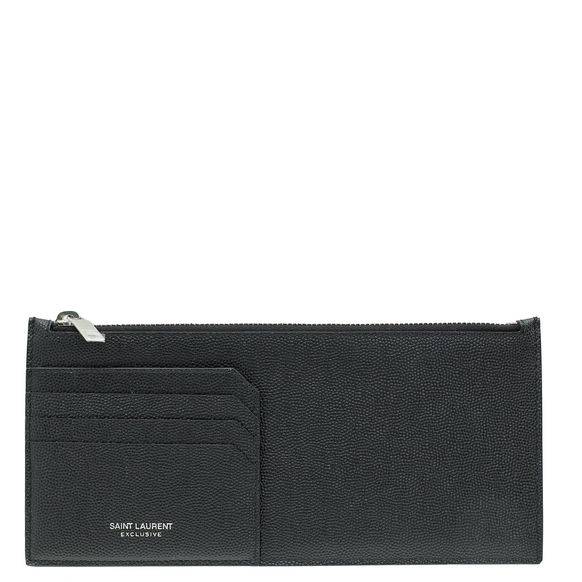 YSL Black Zip Pouch Card Holder-YSL-THE CLOSET