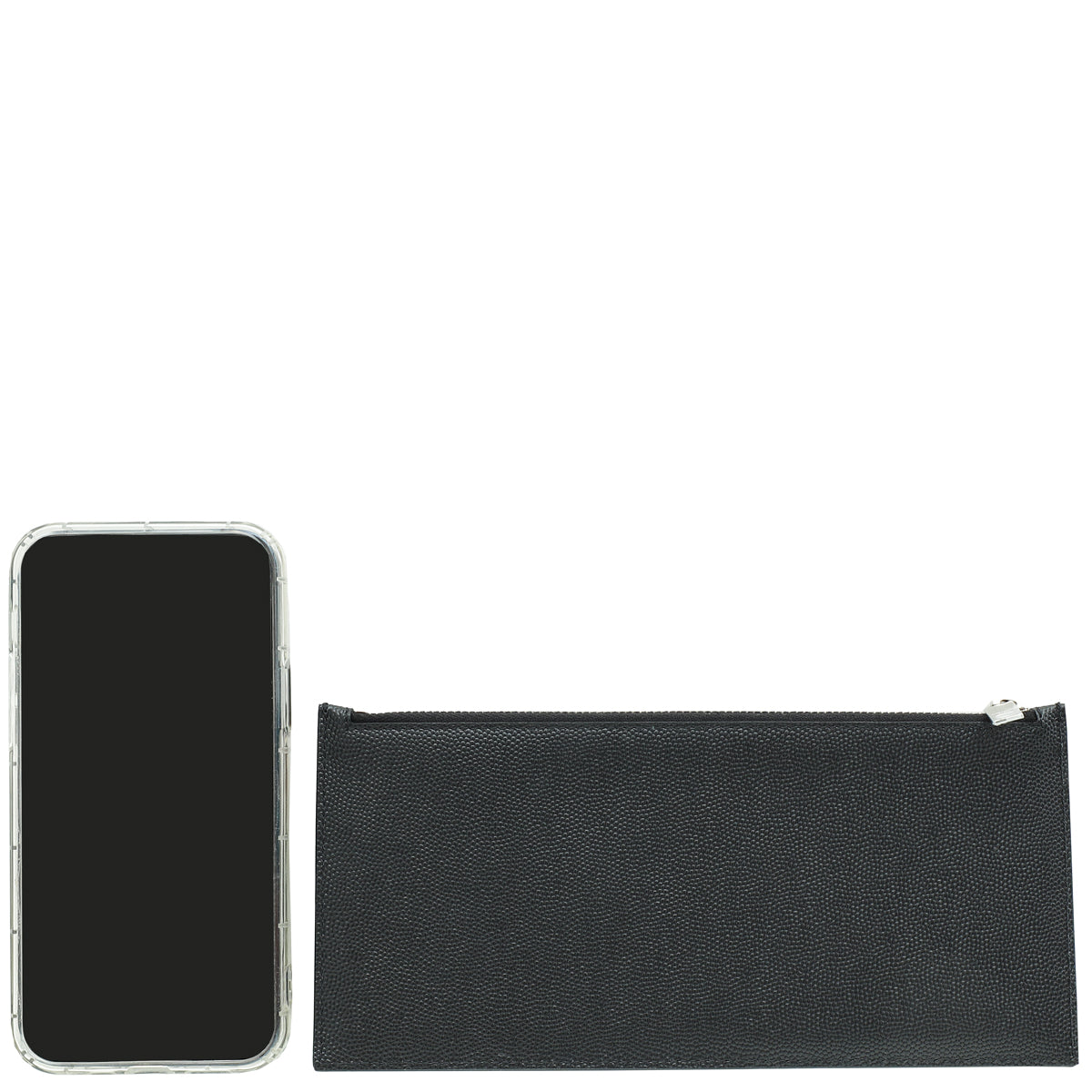 YSL Black Zip Pouch Card Holder-YSL-THE CLOSET