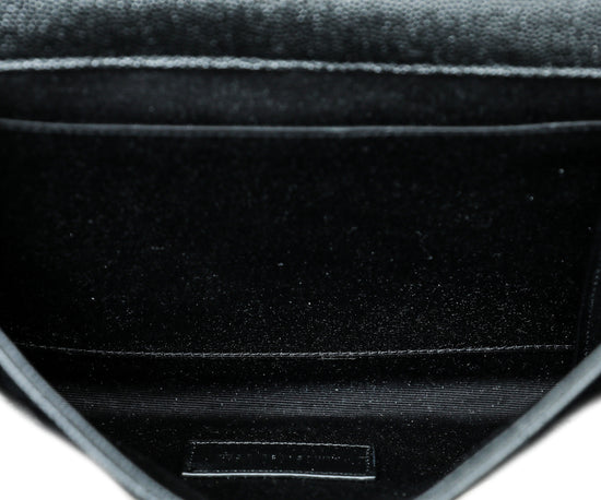 YSL Black Mixed Quilt Envelope Flap Medium Bag – The Closet