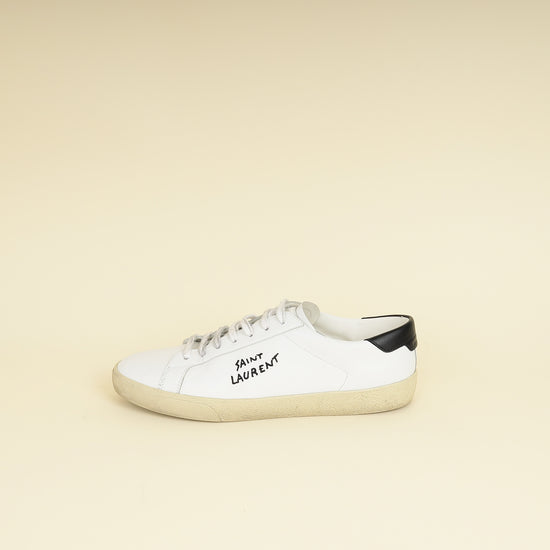 YSL Bicolor Court Classic sl/06 Embroidered Sneaker 44-YSL-THE CLOSET