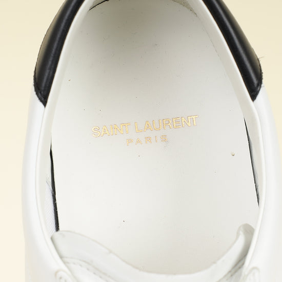 YSL Bicolor Court Classic sl/06 Embroidered Sneaker 44-YSL-THE CLOSET