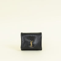 YSL Black Calypso Compact Wallet