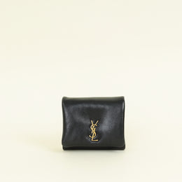 YSL Black Calypso Compact Wallet