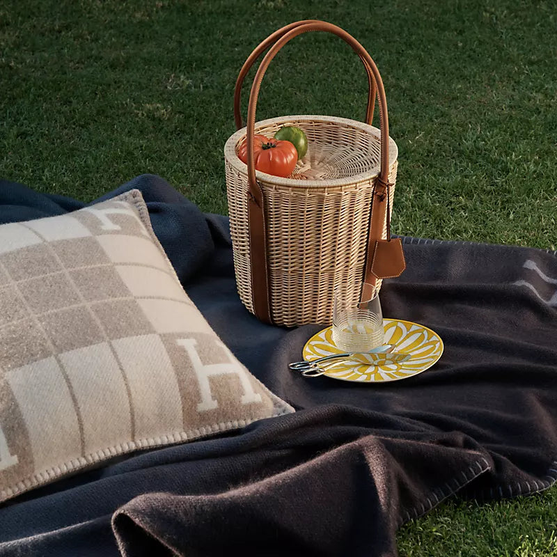 Hermes Bicolor Coco Camolille Avalon III Pillow, Small Model (PM)-Hermes-THE CLOSET