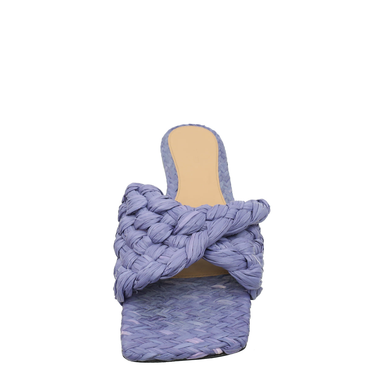Bottega Veneta Purple Raffia Stretch Flat Sandals 40.5-Bottega Veneta-THE CLOSET