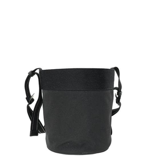 Bottega Veneta Bicolor Nylon Soft Paper Touch Bucket Bag