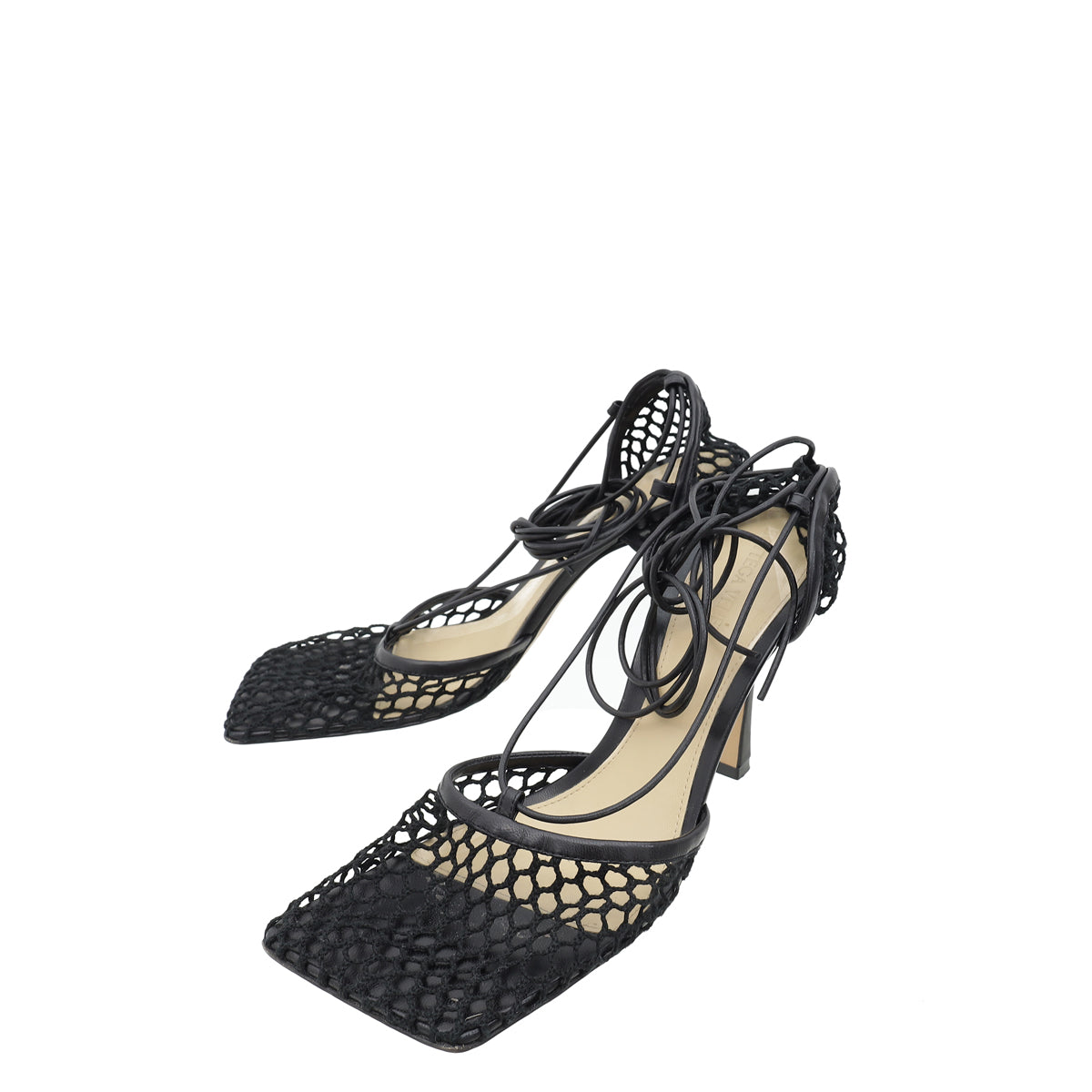 Bottega Veneta Black Stretch Sandals 39.5