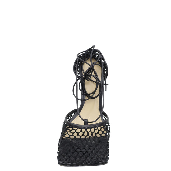 Bottega Veneta Black Stretch Sandals 39.5