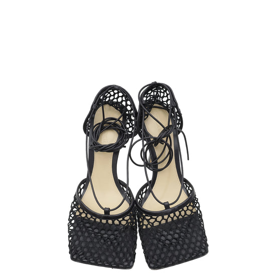 Bottega Veneta Black Stretch Sandals 39.5