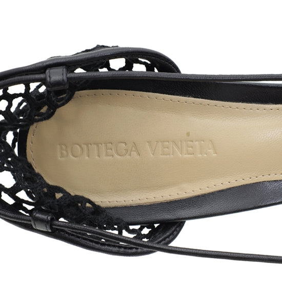 Bottega Veneta Black Stretch Sandals 39.5