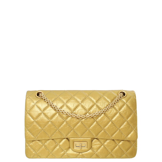 Chanel Metallic Gold 2.55 Reissue 226 Flap Bag