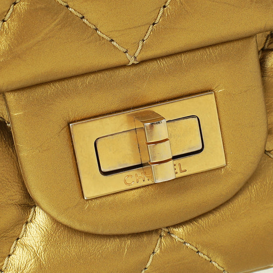 Chanel Metallic Gold 2.55 Reissue 226 Flap Bag