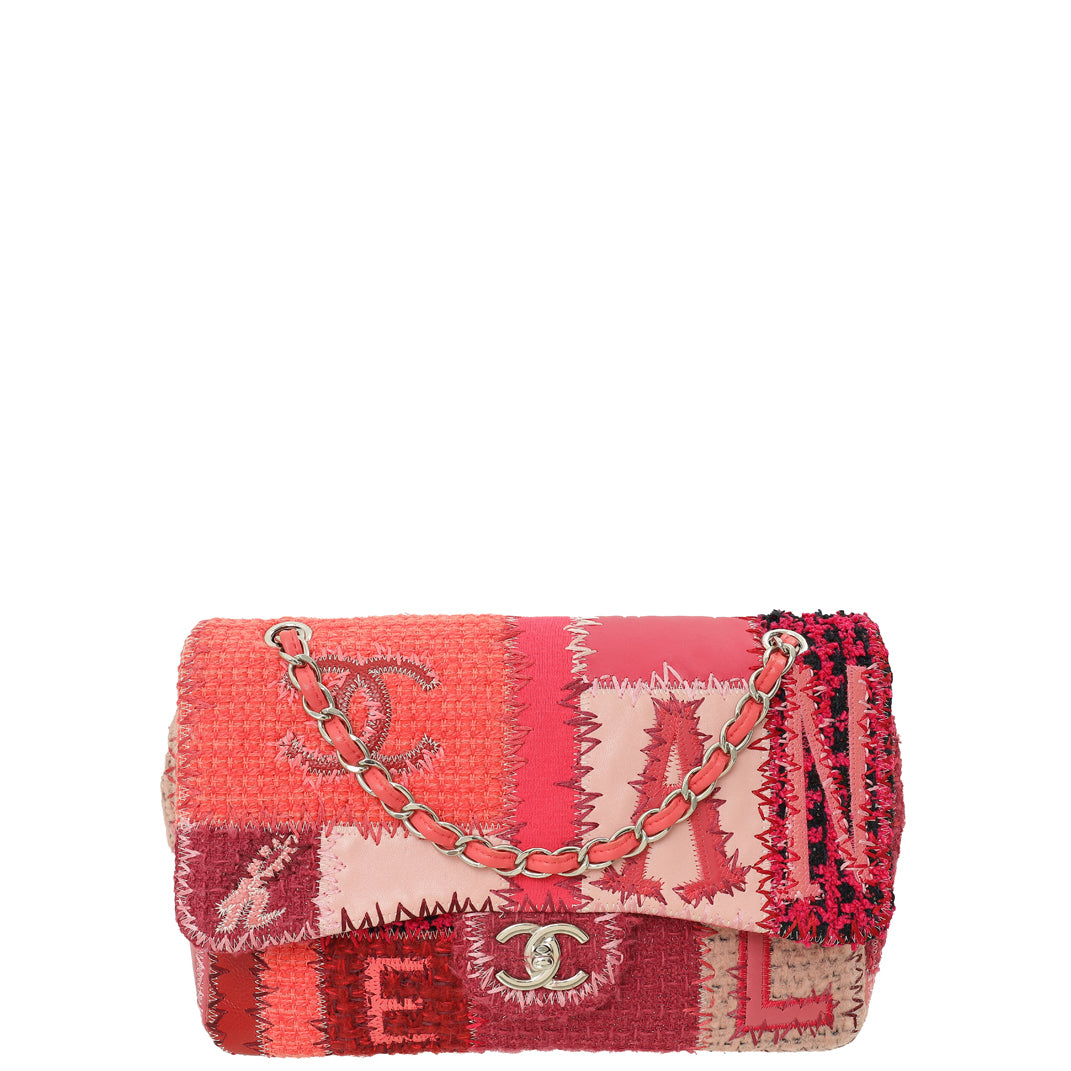 Chanel Pink Multicolor Patchwork Jumbo Flap Bag-Chanel-THE CLOSET