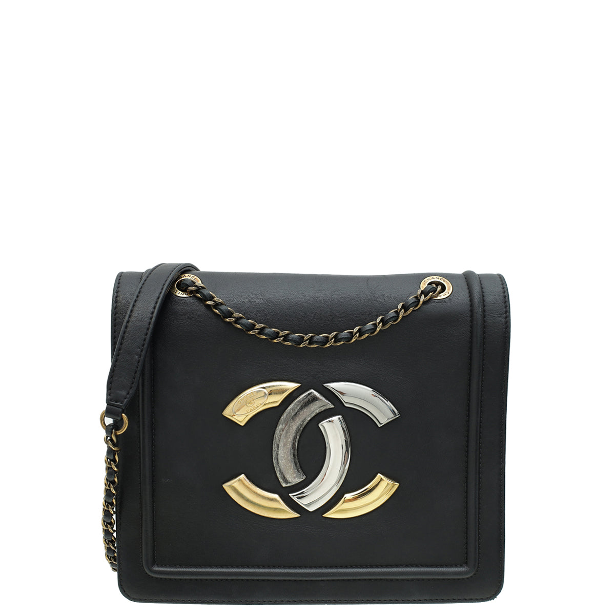 Chanel Black CC Mini Antico Flap Bag