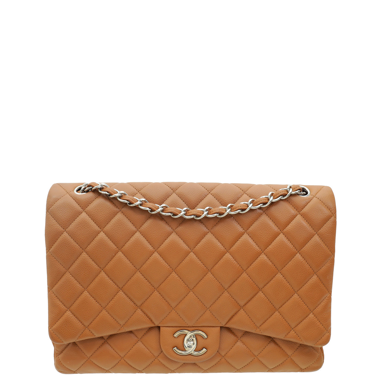 Chanel Caramel Classic Double Flap - Maxi Bag-Chanel-THE CLOSET