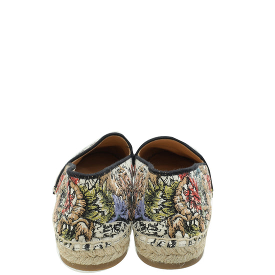 Christian Dior Multicolor Mille Fleurs Embroidered Granville Espadrille 37.5