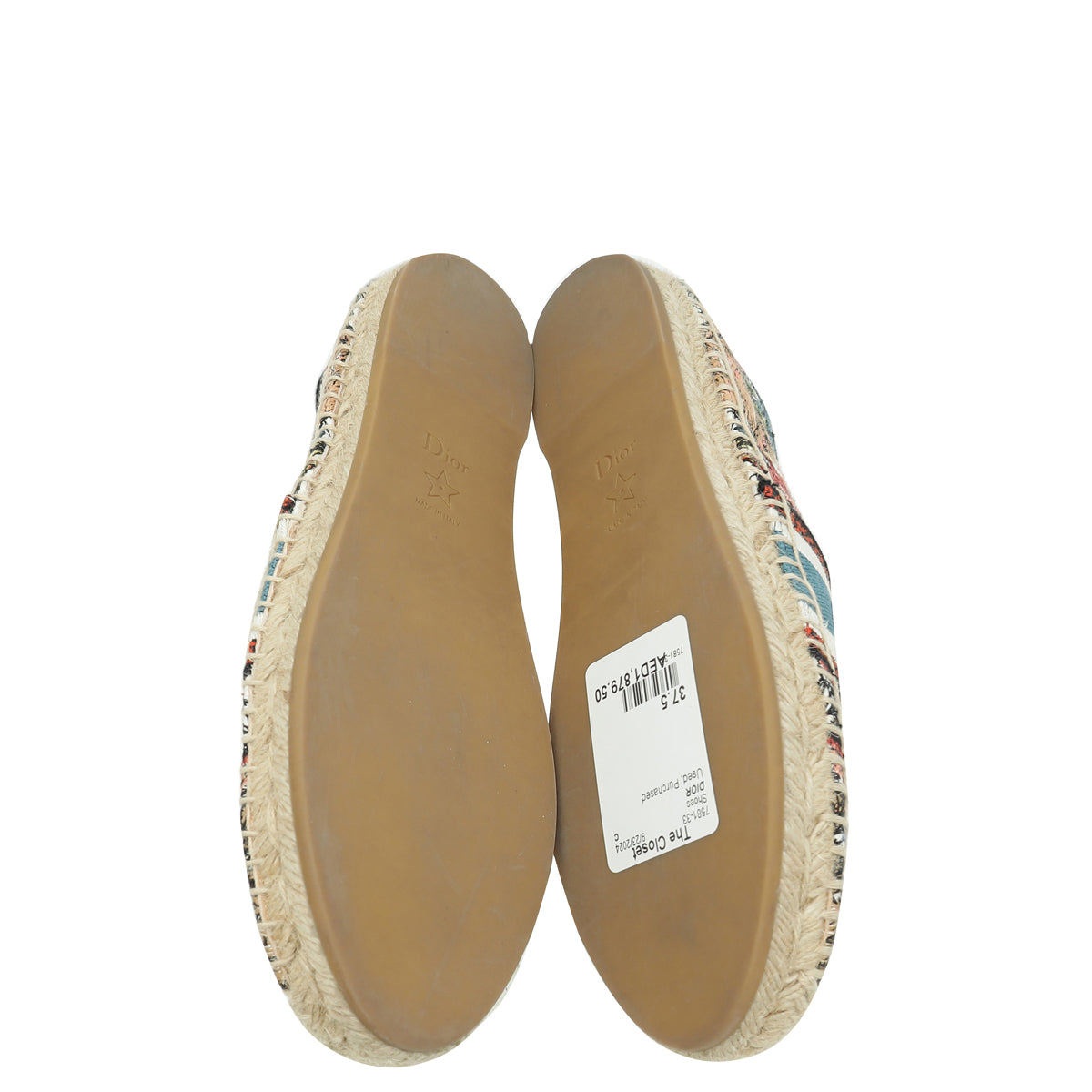 Christian Dior Multicolor Mille Fleurs Embroidered Granville Espadrille 37.5