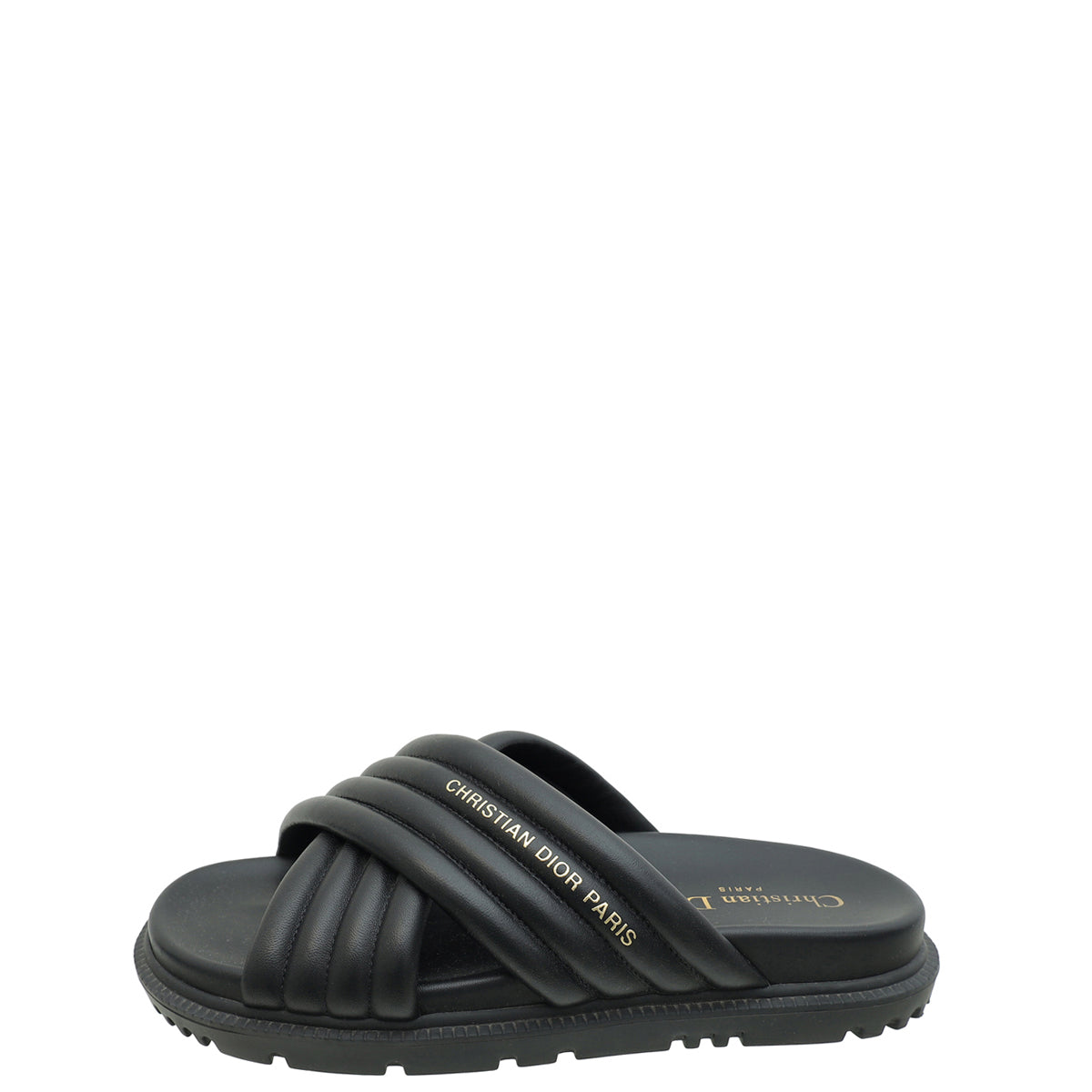 Christian Dior Black D-Cross Sandal 37.5