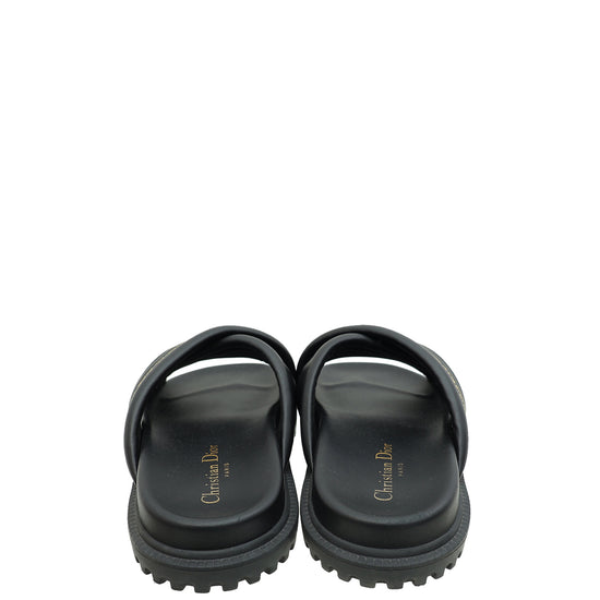 Christian Dior Black D-Cross Sandal 37.5