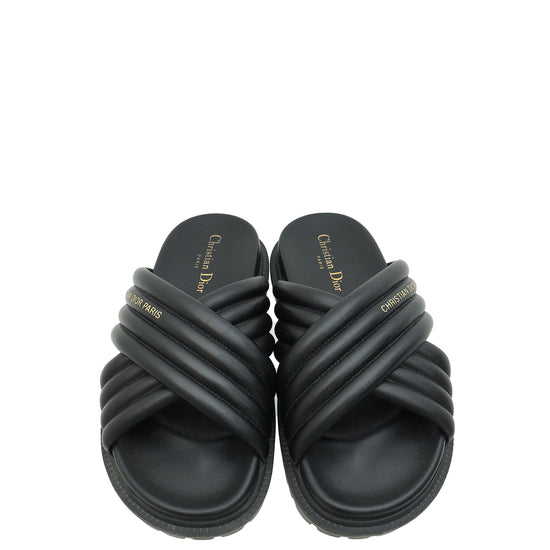 Christian Dior Black D-Cross Sandal 37.5