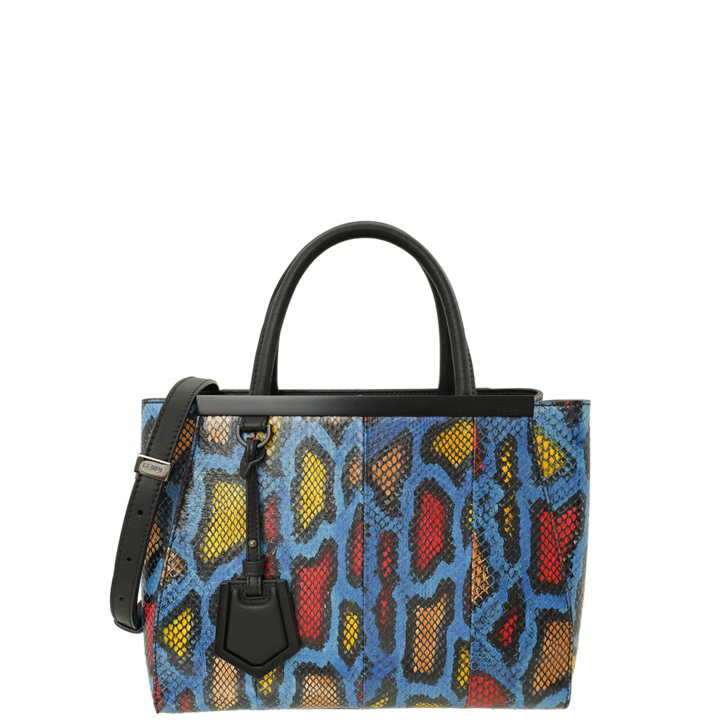 Fendi Multicolor Python Petite 2 Jours Bag-Fendi-THE CLOSET