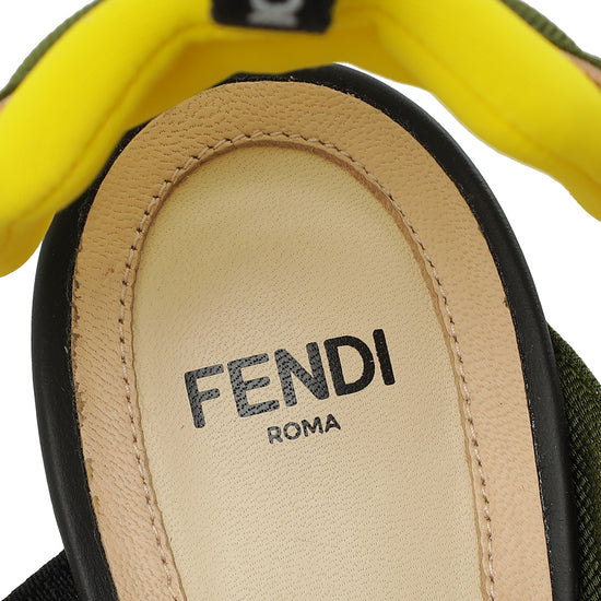 Fendi FF Beaded Mesh Colibri Slingback Pumps 38