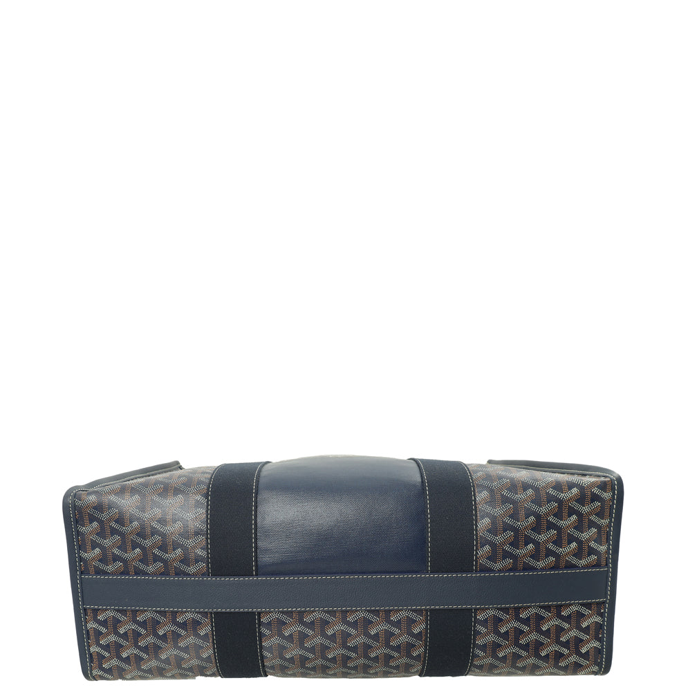 Goyard Navy Blue Goyardine Villette MM Tote Bag