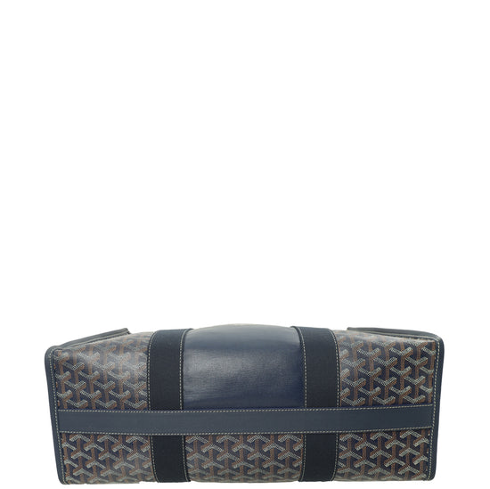 Goyard Navy Blue Goyardine Villette MM Tote Bag