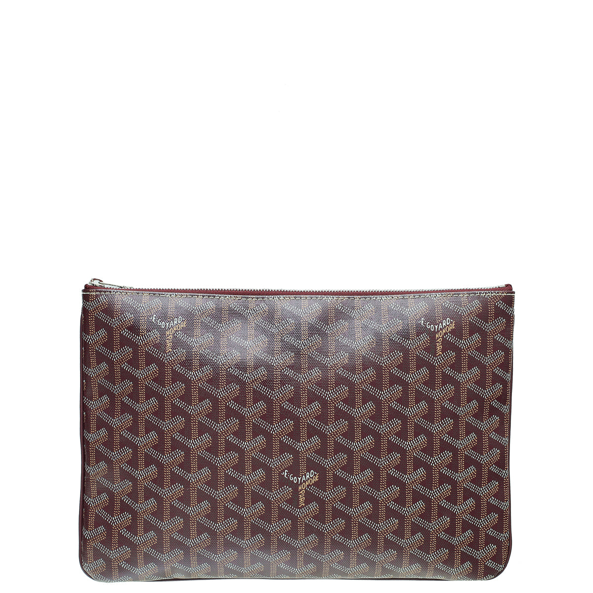 Goyard Burgundy Goyardine Senat MM Pouch - Main Image