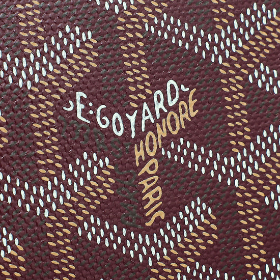 Goyard Burgundy Goyardine Senat MM Pouch