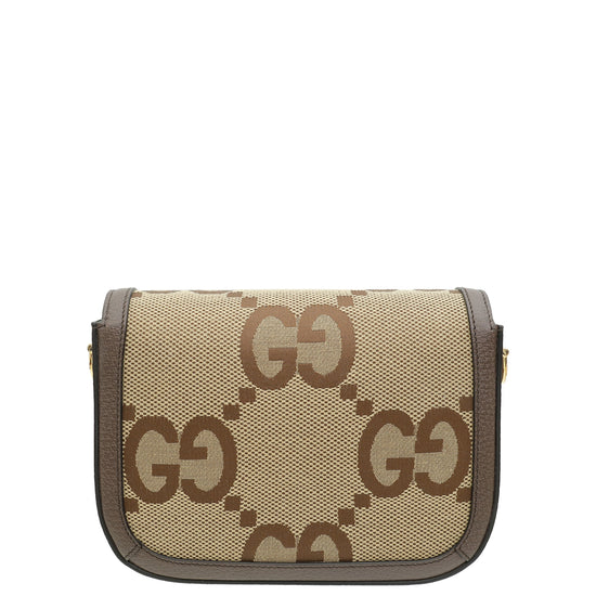 Gucci Bicolor Jumbo GG Horsebit 1955 Mini Shoulder Bag