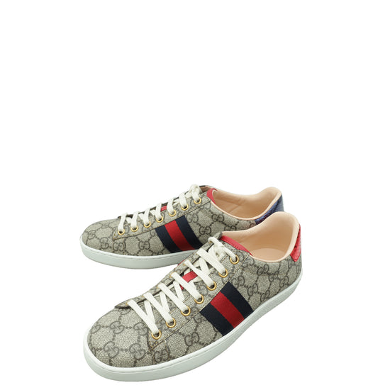 Gucci Multicolor GG Ace Web Woman's Sneaker 37.5