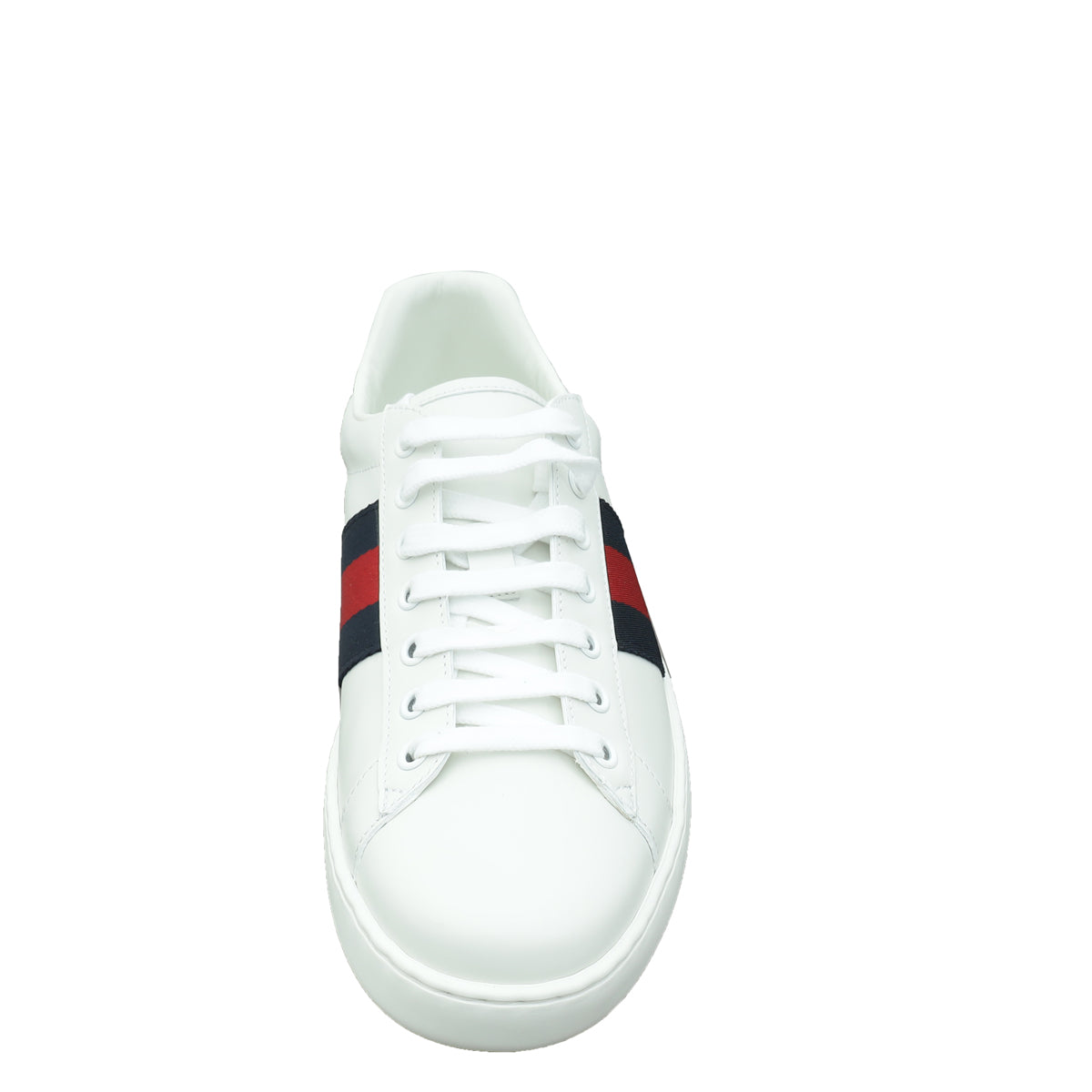 Gucci White Ace Web Men's Sneaker 7.5-Gucci-THE CLOSET