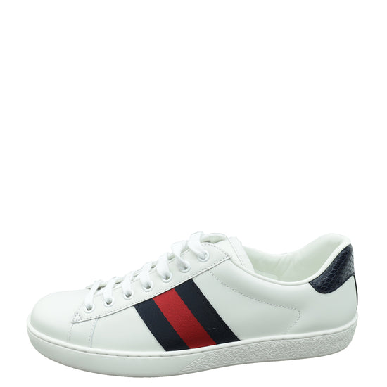 Gucci White Ace Web Men's Sneaker 7.5