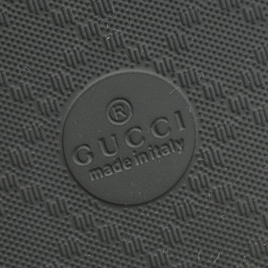 Gucci Black Rubber Web Slides 8