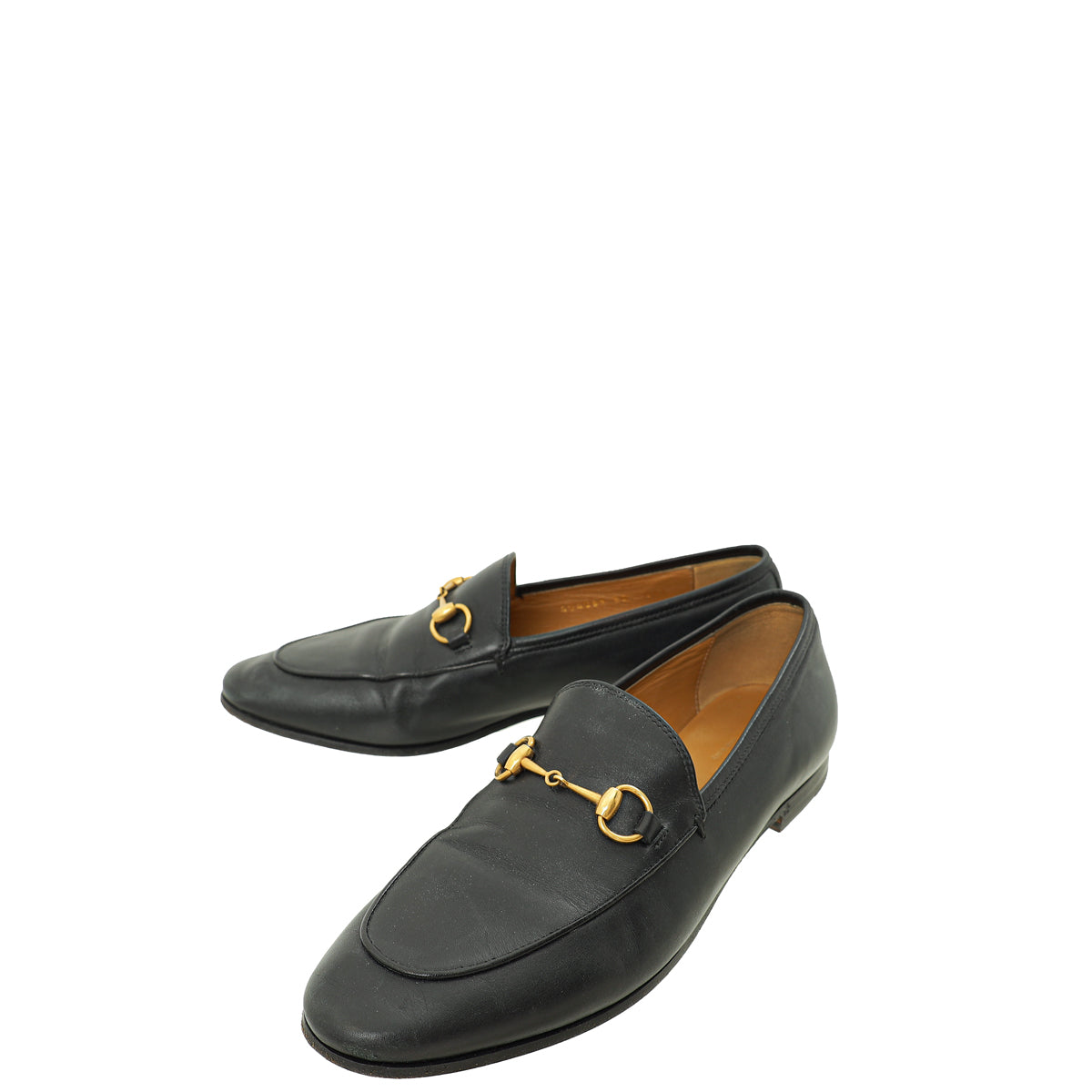 Gucci Black Horsebit Jordaan Loafers 38