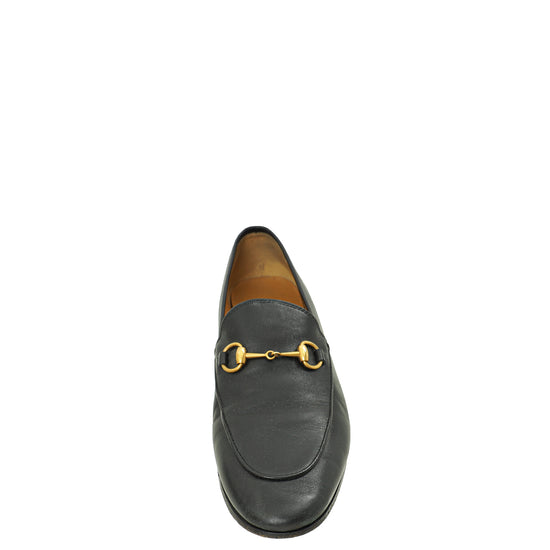 Gucci Black Horsebit Jordaan Loafers 38